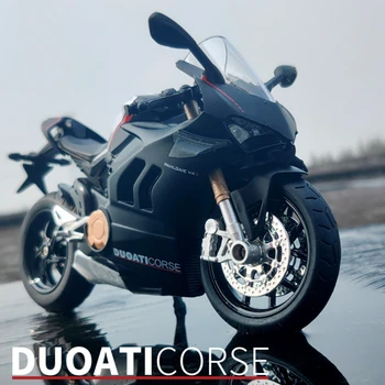 1/12 Ducati Panigale V4S Corse Сплав Гоночный Мотоцикл Имитация Металла Модель Мотоцикла для бега по пересеченной местности Коллекция Детских Игрушек В Подарок