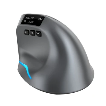 1 Шт. Перезаряжаемая мышь USB RGB, беспроводная мышь Bluetooth с OLED-экраном Для компьютера, ноутбука, планшета, Эргономичные мыши, игровые