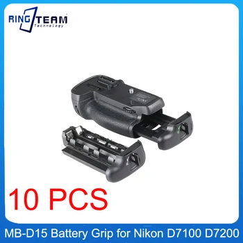 10 шт. Батарейная ручка MB-D15 для Nikon D7100 D7200 Ручка для фотокамеры, рабочая от EN-EL15 и батареек типа АА
