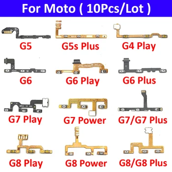 10 шт. Оригинальная Боковая кнопка Включения Выключения громкости, Гибкий Кабель Для Moto G5 G4 G5s G6 G7 G8 G9 Plus Play Power Lite