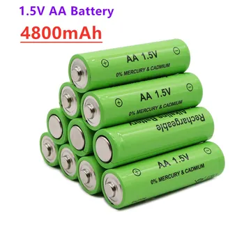 100% Новая бирка 4800 мАч Перезаряжаемая батарея AA1.5 V. Alcalinas Drummey для игрушек со светодиодной подсветкой Бесплатная доставка