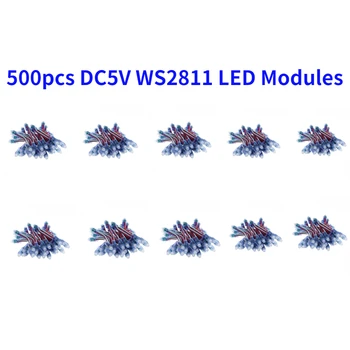 12 мм WS2811 IC Полноцветный светодиодный Пиксельный модуль Света DC5V Вход IP68 Водонепроницаемый RGB Цветные Цифровые светодиодные Модули для Рекламного щита