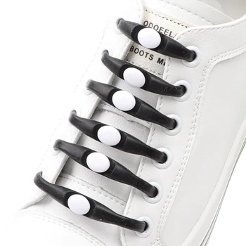 12 Шт. Силиконовые Шнурки Эластичные Шнурки для обуви Без Завязывания, Удобные Ленивые Шнурки, Высококачественные Кроссовки для отдыха, резиновые шнурки