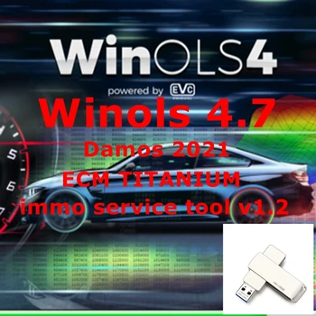 2022 ГОРЯЧАЯ продажа WinOLS 4.7 С плагинами + 2021 Damos + ECM TITANIUM + immo service tool v1.2 Программное обеспечение для автоматического ремонта всех данных