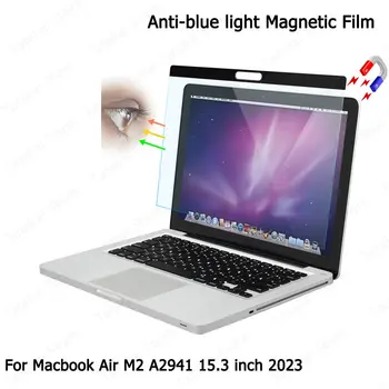 2023 Air 15 M2 A2941 Магнитная пленка с защитой от синего света для ноутбука Macbook Air M2 Защитная пленка с антибликовым покрытием 15,3 дюйма