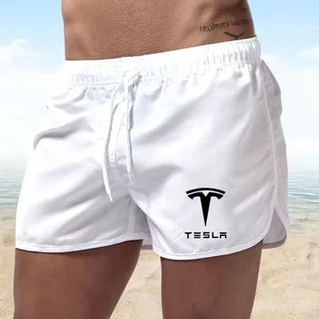 2023 Tesla Новые мужские короткие купальники, захватывающие пляжные купальники, повседневные шорты для серфинга