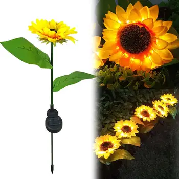 2023 Украшение сада Светодиодная Солнечная Лампа Sun Flower На открытом воздухе, Красочный Свет, Солнечный Маленький Дикий Цветок, Пейзаж, Лампа для газона во дворе