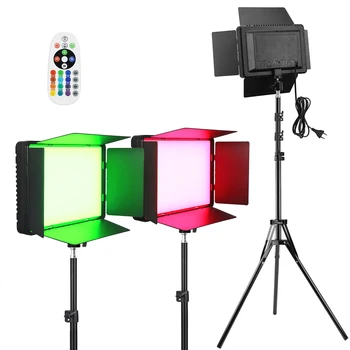 3000 K-6500 K Двухцветный CRI 95 + RGB светодиодный Видеосветильник Фотографическая Заполняющая Панель Освещения Полноцветная Лампа Для съемки Видеоблогов YouTube