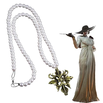 Alcina Vampire Lady Dimitrescu, жемчужное колье, ожерелье для женщин, игра R Evil 8 Village, Косплей, ожерелье для фанатов, ювелирные изделия