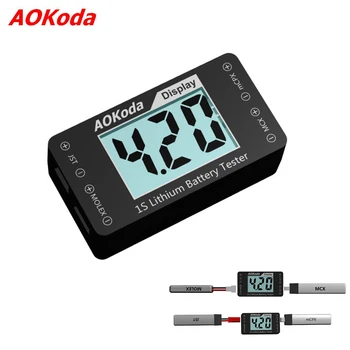 AOKoda AOK-041 1S Индикатор тестера литиевой батареи для Проверки Напряжения батареи JST MOLEX mCPX MCX Plug Connector