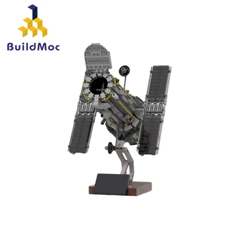 BuildMoc Космический телескоп Хаббл Набор строительных блоков Среднего размера Проектная коллекция Cosmic Explore Образовательная модель Кирпичи Детская игрушка