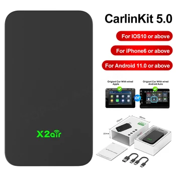CarlinKit 5,0 2air Беспроводной Адаптер CarPlay Android Auto Box Apple Car Play Dongle для iOS и Android WiFi Bluetooth Автоматическое Подключение