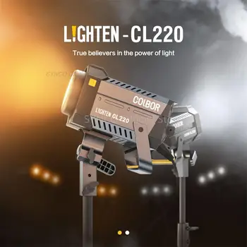 COLBOR CL220 LITE 200 Вт Фотографическое Освещение COB Video Light для прямой трансляции CRI97 Двухцветная Студийная лампа 2700-6500 K Vlog Photo