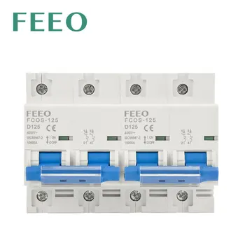 FEEO AC 2P + 2P MTS AC Двойной ручной выключатель питания, Мини-автоматический выключатель MCB 50 Гц/60 Гц 400 В 125A