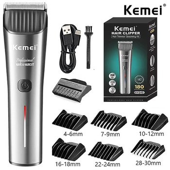 Kemei KM-2481 Электрическая Машинка Для стрижки волос Профессиональный Мужской Триммер Для взрослых Беспроводная Перезаряжаемая Машинка для стрижки волос Парикмахерская Машинка для стрижки волос