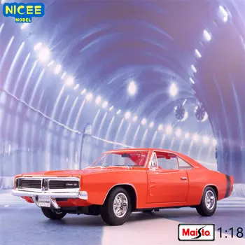 Maisto 1:18 1969 Dodge Charger R/T Высокая Имитация сплава, Литая под давлением Металлическая коллекция моделей игрушечных автомобилей, подарки для детей B573