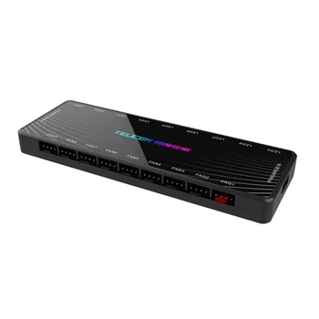 TEUCER 1-9 PWM & ARGB Концентратор вентилятора Разветвитель 4-Контактный PWM 3-Контактный Адресуемый RGB-адаптер Концентратор интерфейса SATA для настольных ПК