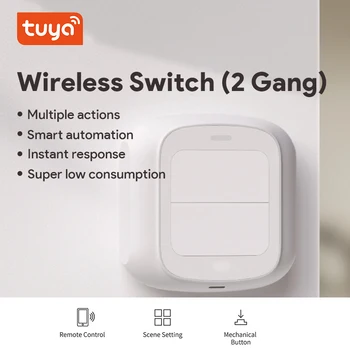 Tuya Wifi Zigbee 2 Банды Беспроводной 6-кнопочный переключатель сцены, контроллер, Работающий на батарейках, Автоматизация, приложение, устройство дистанционного управления