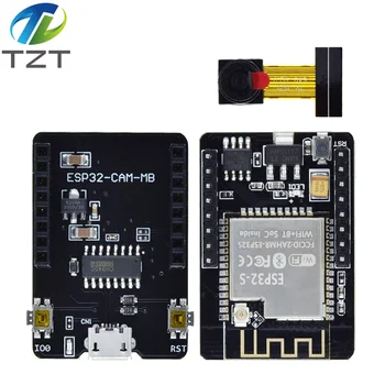 TZT ESP32-CAM WiFi + Bluetooth Модуль Плата разработки модуля камеры ESP32 с модулем камеры OV2640 2MP для Arduino