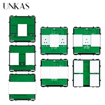UNKAS DIY Соответствующие Модули 1 2 3 4 Банды WiFi Сенсорный выключатель Только Функциональные Клавиши Бесплатная Комбинация Для Настенной розетки 157 мм