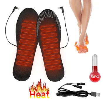 USB-стельки с подогревом для обуви, электрическая грелка для ног, грелка для носков, коврик для занятий зимними видами спорта на открытом воздухе, Греющая стелька, Зима теплая