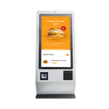 Wifi сенсорный экран, платежный киоск, датчик, дисплей заказа с принтером для ресторана с настольной подставкой