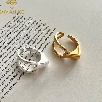 XIYANIKE Простые геометрические глянцевые открытые кольца-манжеты на палец для женщин, корейские модные украшения для девочек, подарок другу на вечеринку кольцо женское