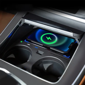 Автомобильное Беспроводное Зарядное устройство Qi с USB-Портом для BMW X5 G05 X6 G06 2019 2020 Автомобильный Центральный Держатель Для Зарядки телефона с Креплением на Пластину
