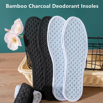 Бамбуковый уголь, Дезодорант, Сетчатые дышащие впитывающие пот колодки для обуви Для женщин, мужчин, Спортивная вставка для бега, легкая стелька