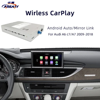 Беспроводной Carplay Android Auto Для Audi A6 c7 A7 2009-2018 OEM Оригинальное Обновление Экрана Автомобиля Мультимедийный Интерфейс Камеры AirPlay