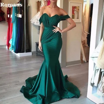 Бордово-зеленые Вечерние платья Русалки с открытыми плечами Mermaid vestidos de fiesta elegantes para mujer 2023 robes de soirée