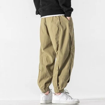 Брюки, мужские модные повседневные уличные мешковатые брюки, уличная однотонная мужская легкая удобная одежда для бега трусцой Harajuku Уличная одежда