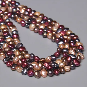 Бусины из натурального пресноводного жемчуга 5-6 мм, окрашенные в форме барокко, рассыпчатые бусины для женщин, Элегантное ожерелье, браслет, изготовление ювелирных изделий, сделай сам