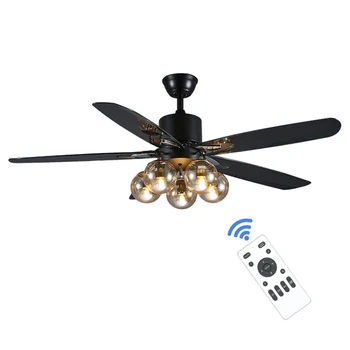 Вентилятор в ретро промышленном стиле Для гостиной, столовой, люстра, потолочный вентилятор, светильник