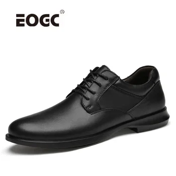 Высококачественная мужская обувь из натуральной кожи, удобная повседневная обувь, мужская уличная нескользящая дышащая обувь ручной работы для прогулок на плоской подошве