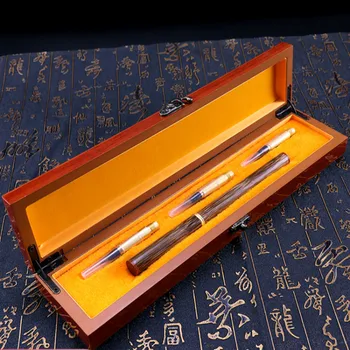 Высококлассная кисть для китайской каллиграфии из ласки и кролика с несколькими волосками, кисть для письма и рисования, кисть для китайской живописи, Подарочный набор в Подарочной коробке
