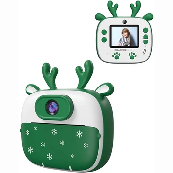 Детская камера мгновенной печати, Детская цифровая креативная камера с двойным объективом, термопринтер с нулевыми чернилами, детские игрушки, подарки на День рождения