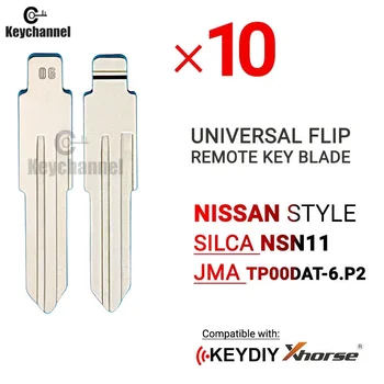 Для Nissan Bluebird/Cedric/Cefiro Subaru Honda Fit Ключ Неразрезной Заготовка 10 шт./лот #06 KD Сменный Автомобильный Флип-ключ LISHI NSN11