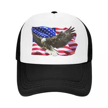 Изготовленная на заказ Бейсбольная кепка USA Eagle с Американским флагом, Спортивная Женская Мужская Регулируемая Кепка Дальнобойщика, Летние кепки Snapback