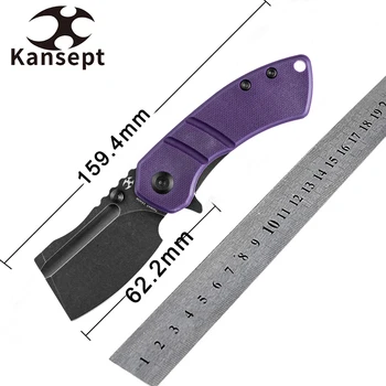 Карманные Ножи Kansept Korvid M T2030A3 Черный С Покрытием TiCN Лезвие 154 см Фиолетовая Ручка G10 Складной Нож Для Кемпинга И Охоты