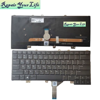 Клавиатура ноутбука с подсветкой, США, английский для Dell 15 R3 M15X R3 PK131Q71A00 0HH53H DFS00 8C1 006B NSK-ED0BC, черный с подсветкой, оригинал
