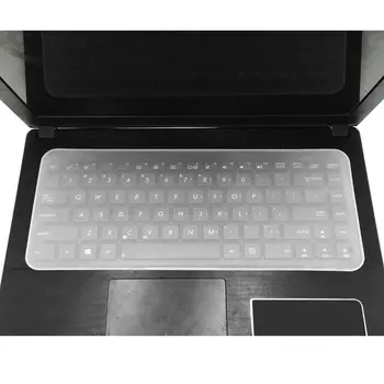 Кожа крышки клавиатуры, водонепроницаемая пылезащитная силиконовая пленка, Универсальная защита клавиатуры планшета для ноутбука 13-17 дюймов