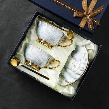 Кофейная чашка из костяного фарфора высококлассный изысканный маленький роскошный домашний набор чашек и блюдец нишевая чашка послеобеденный чайный сервиз