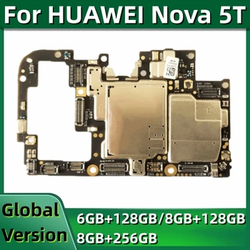 Материнская плата для HUAWEI NOVA 5T, Материнская плата YAL-L21, Разблокированная логическая плата, Глобальная версия с процессором Kirin 980, 128 ГБ, 256 ГБ