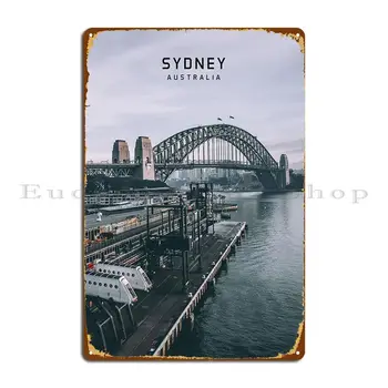 Металлическая табличка Sydney AU, плакат с росписью, вечерние тарелки, забавный железный жестяной знак клуба, плакат