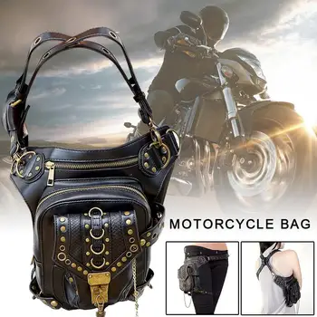 Мотоциклетная сумка в стиле стимпанк, ретро-рок, готическая поясная сумка, сумка для ног, высококачественная универсальная для женщин