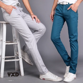 Мужская одежда, мужские повседневные прямые брюки приталенного кроя, мужские хлопковые брюки-карандаш, мужские обтягивающие социальные брюки, деловой офисный комбинезон