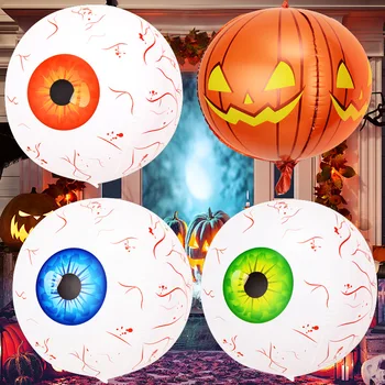 Надувное Глазное Яблоко из фольги для Хэллоуина 4D, Уличный Террор, Декор для домашней вечеринки, Детские Надувные игрушки, Внутренний Двор, Алюминиевый воздушный шар для глазных Яблок