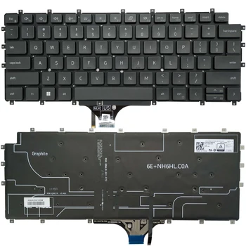 Новая клавиатура для ноутбука Dell Latitude 9510 9520 2-в-1, черная, с подсветкой, без рамки, 03R93D