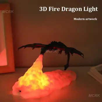 Новейшие светодиодные лампы Dragon с 3D-принтом в качестве ночника для дома, горячая распродажа, чем ночник Moon Lamp, лучшие подарки для детей, Прямая поставка